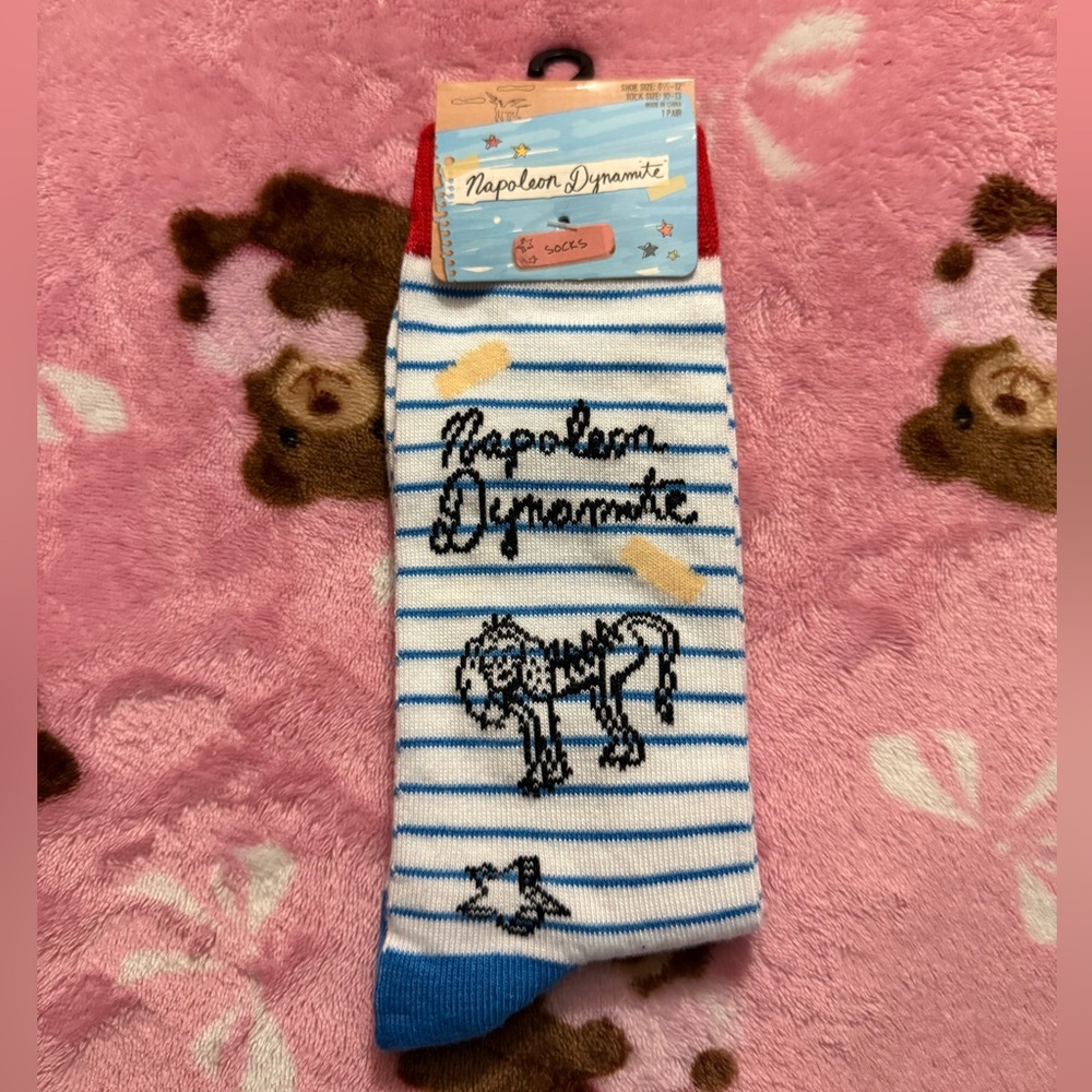 Napoleon Dynamite Striped Crew Socks (1 Pair)